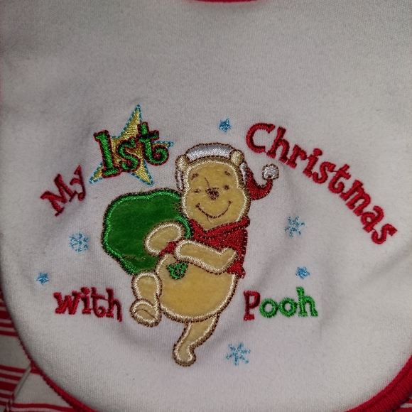 Disney Pooh 1st Christmas stripped set 3/6 months - Picture 5 of 5